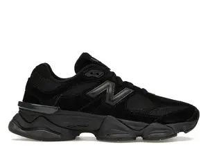 New Balance 9060 Triple Black Sneaker - Round Toe, Laces, All Seasons, Closed Toe, Athletic Footwear, Running Trainer