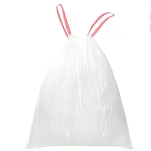 13 Gallon Trash Bags Pack of 50 Garbage Bags for Kitchen and Home Use, 63x70cm Size, 12g/pcs, Unscented, White