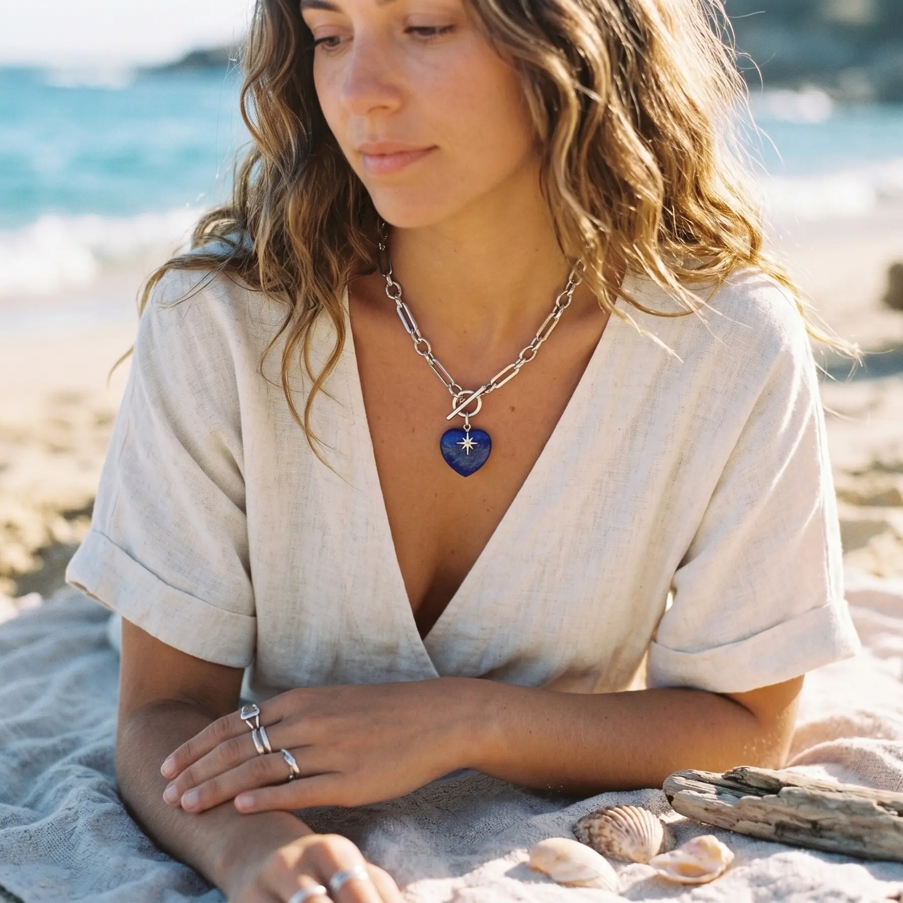 Lapis Lazuli: Fluent in Authenticity Natural Lapis Lazuli Crystal Necklace  Fluent in Authenticity & Clarity | Custom Stainless Steel Chain Stone of Truth