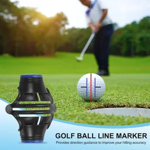 Black blue Golf Ball Line Marker, 360 Degree Rotating Drawing Tool, Competition Grade Putter Alignment Stick, Ideal for Training Aids, Golf Accessories