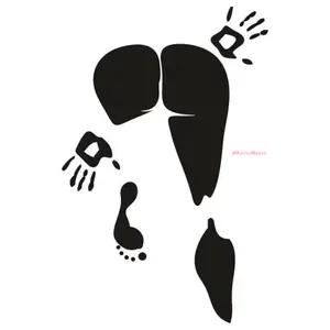 Woman's Body Legs Butt Imprint Vinyl Decal Sticker Decor Decorative