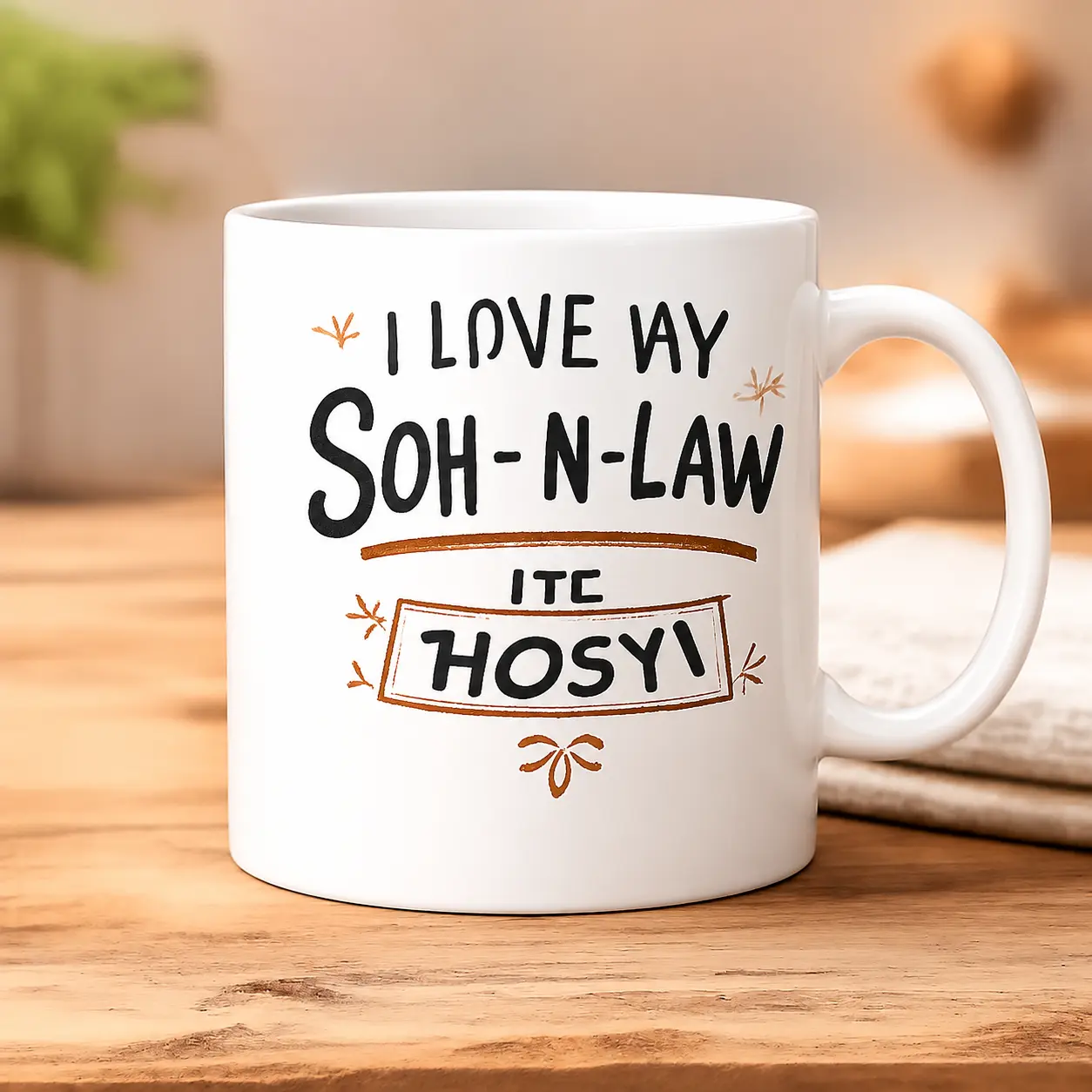Funny Son In Law Coffee Mug, I Love My Son In Law Mug, Best Son In Law Gift For Daughter's Husband, Family Gifts, Father's Day Mother's Day Gifts, Funny Ceramic Cup, 11 Oz