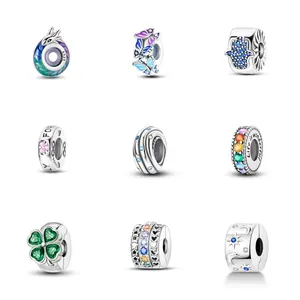 MULA 925 Sterling Silver Spacer Beads for Pandora Bracelets and Necklaces - Elegant, colorful and practical, ideal for jewelry lovers, the best gift for girls and women