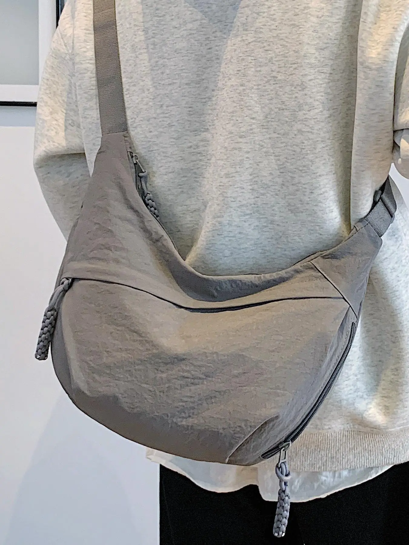 Lightweight Large Capacity Dumpling Bag, Casual Unisex Shoulder Crossbody Bag, Casual Crossbody Bags for Students, Travel & Daily Use, All Seasons, Crossbody Handbag