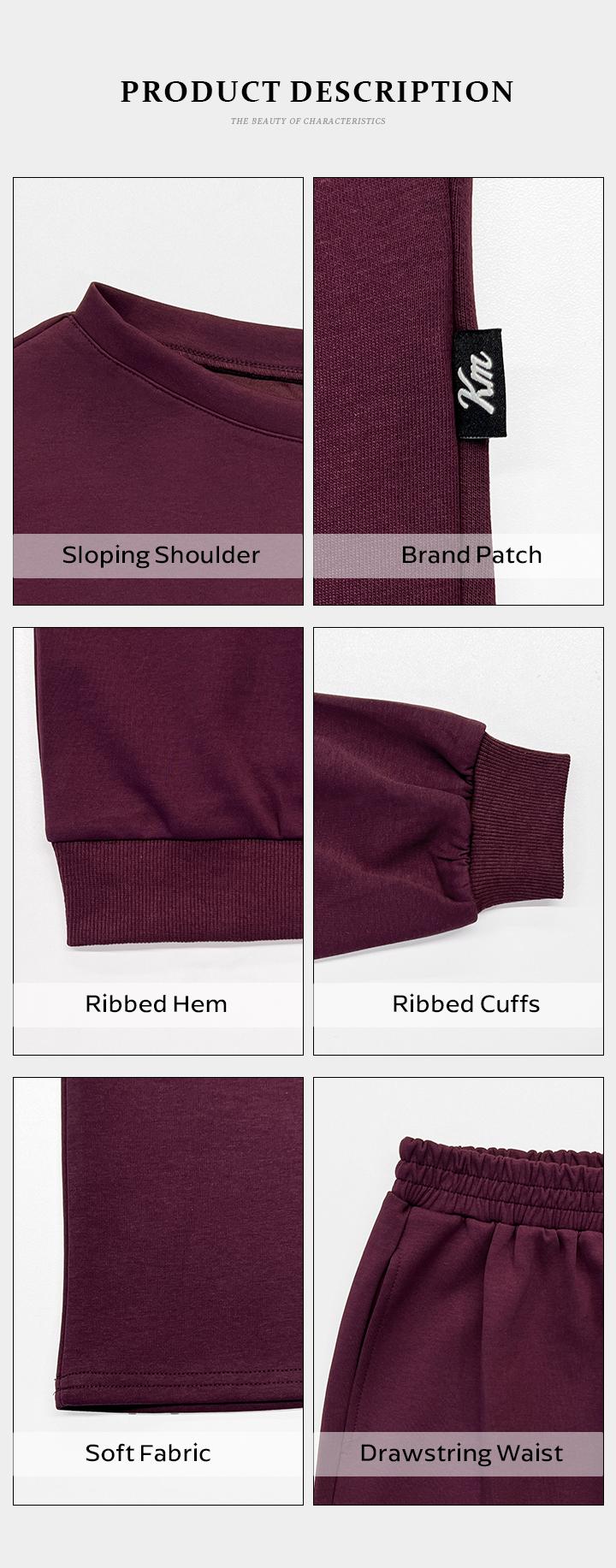 KatchMe Women's Versatile Solid Sloping Shoulder Long Sleeve Top & Wide Leg Trousers Co-ord, Cozy Slouchy Scoop Neck Two Piece Outfits, Fall & Spring Daily Wear (US) KatchMe Women's Versatile Solid Sloping Shoulder Long Sleeve Top & Wide Leg Trousers Co-ord, Cozy Slouchy Scoop Neck Two Piece Outfits, Fall & Spring Daily Wear (US)