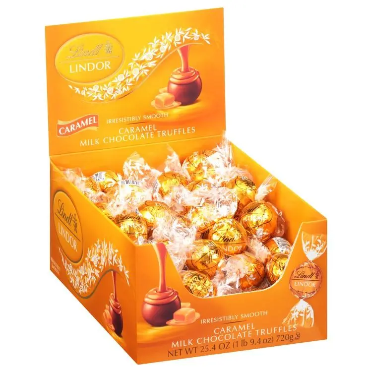 Lindt Lindor Milk Chocolate  CaramelTruffles 25.4 oz 60 ct