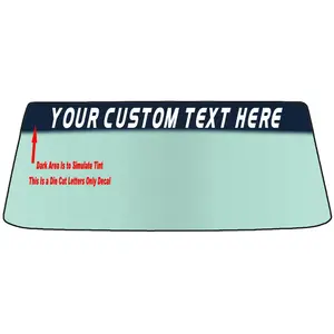 Design Your Own Vinyl Windshield Banner Custom Text Die Cut Decal 55 Inches Wide With Application Tool
