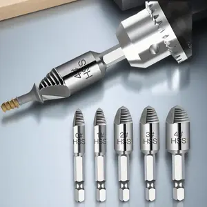 Industrial Grade Broken Screw Extractor Set, Slide Tooth Bolt Removal Tool, Efficient Hex Shank Screw Extractor Set, Multi-model Emergency Repair Tool Set