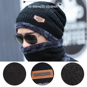 Winter Hat Skullies Beanies Hats Beanies for Men Women Scarf Caps Balaclava Mask Gorras Bonnet Hat, Cold Weather Gear, Outdoor Activities, Snug Fit, Skullies, Durable Material, Hand Washable, Warm Hat, Skull Cap, Winter Sports, Outdoor Enthusiasts