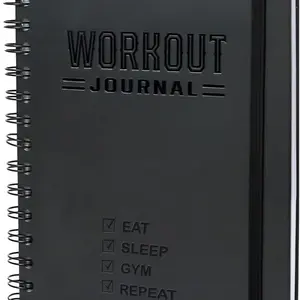 Fitness Journal Workout Planner for Men and Women - A5 Sturdy Workout Log Book to Track Gym & Home Workouts