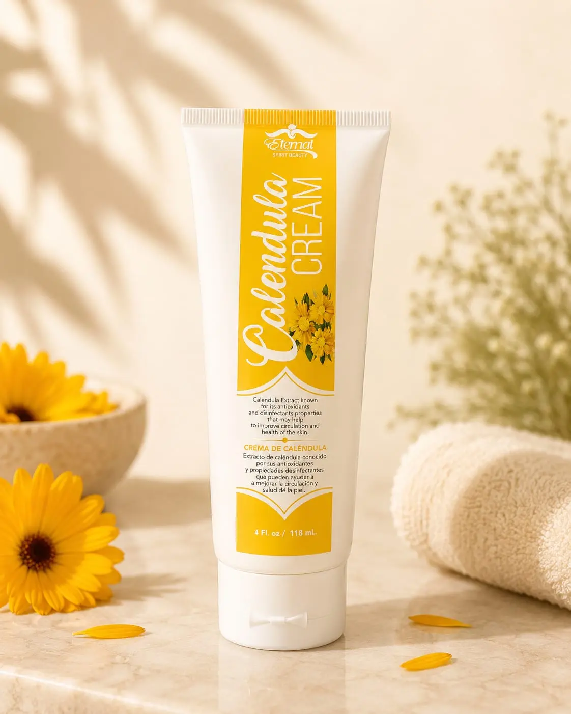 Calendula Cream Hydrate Eternal Spirit Beauty - Moisturizer for Skin - Skincare Daily Gentle Repair Skin Repair Radiant Repairing Sensitive Soothing Comfort Moisture Hydrating Moisturizing