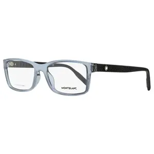 Montblanc Rectangular Eyeglasses MB0066O 003 Transparent Gray/Matte Black 56mm 0066