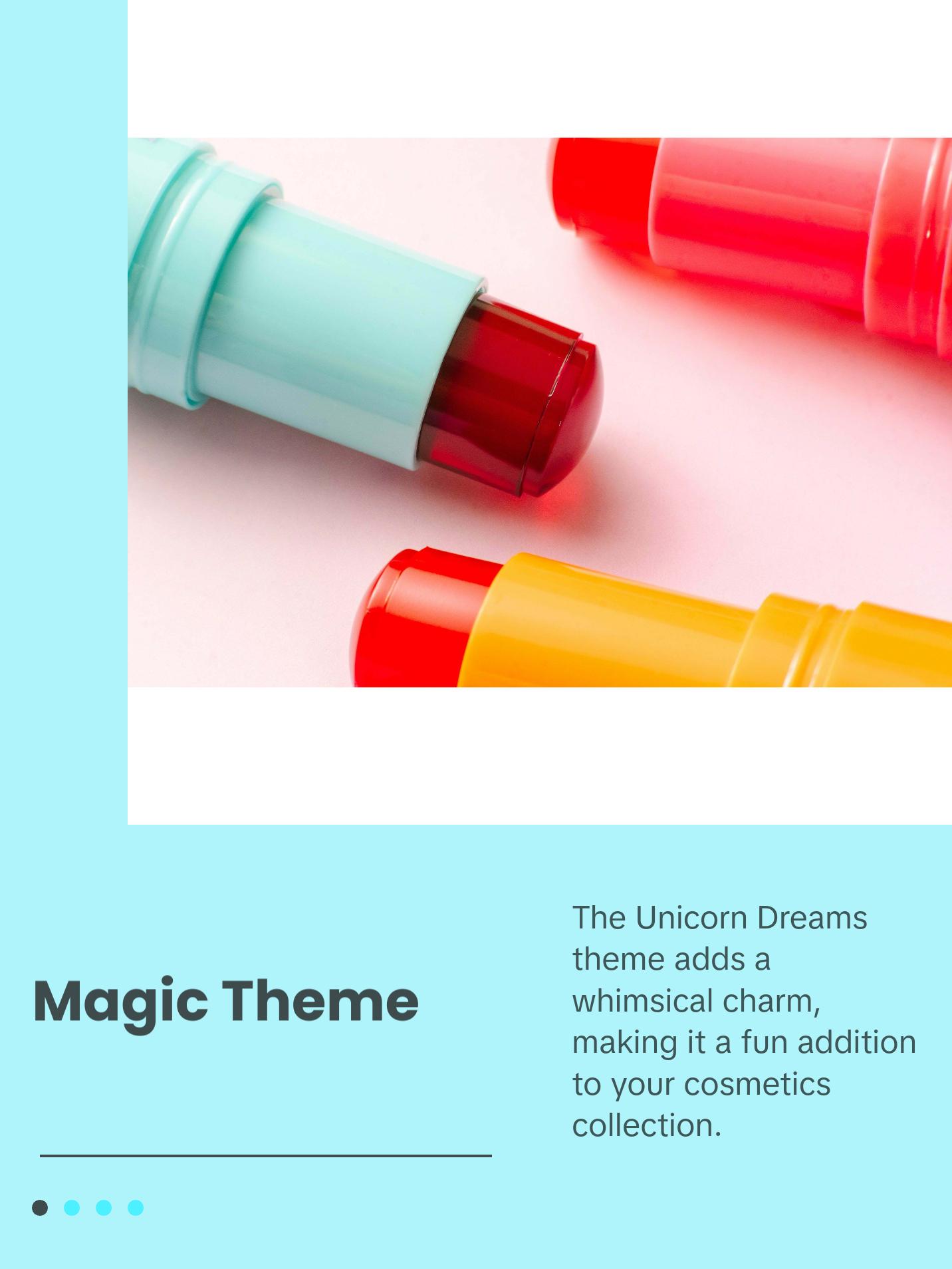 AMINAH Unicorn Dreams LOLLIPOP - Lips & Cheeks Tint - Red STAIN Gloss Lipgloss - Natural Ingredients - Vibrant Red Shade - Makeup Cosmetic