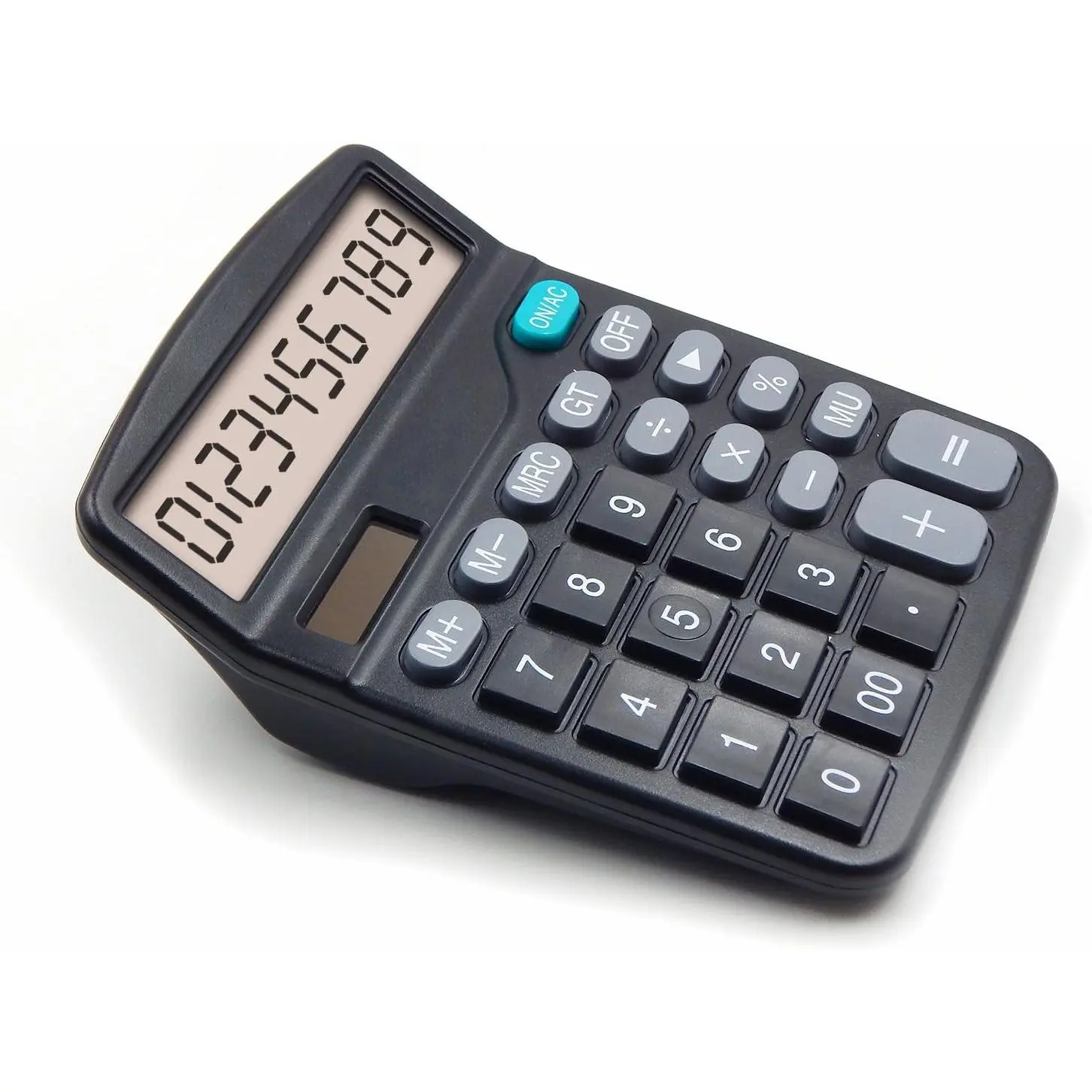 OFFDIX Office Desktop Calculator, Solar and  Dual Power  Calculator Portable 12 Digit Large LCD Display Calculator