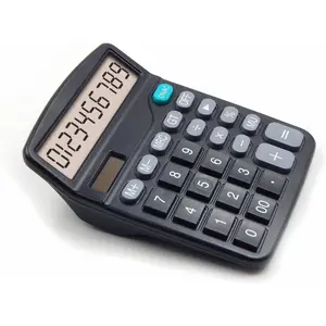 OFFDIX Office Desktop Calculator, Solar and  Dual Power  Calculator Portable 12 Digit Large LCD Display Calculator