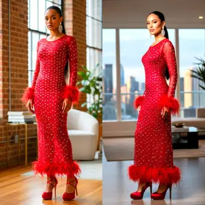 Mirror Feature Detail Mesh Dress (S-2XL) NO RETURNS NO EXCHANGES