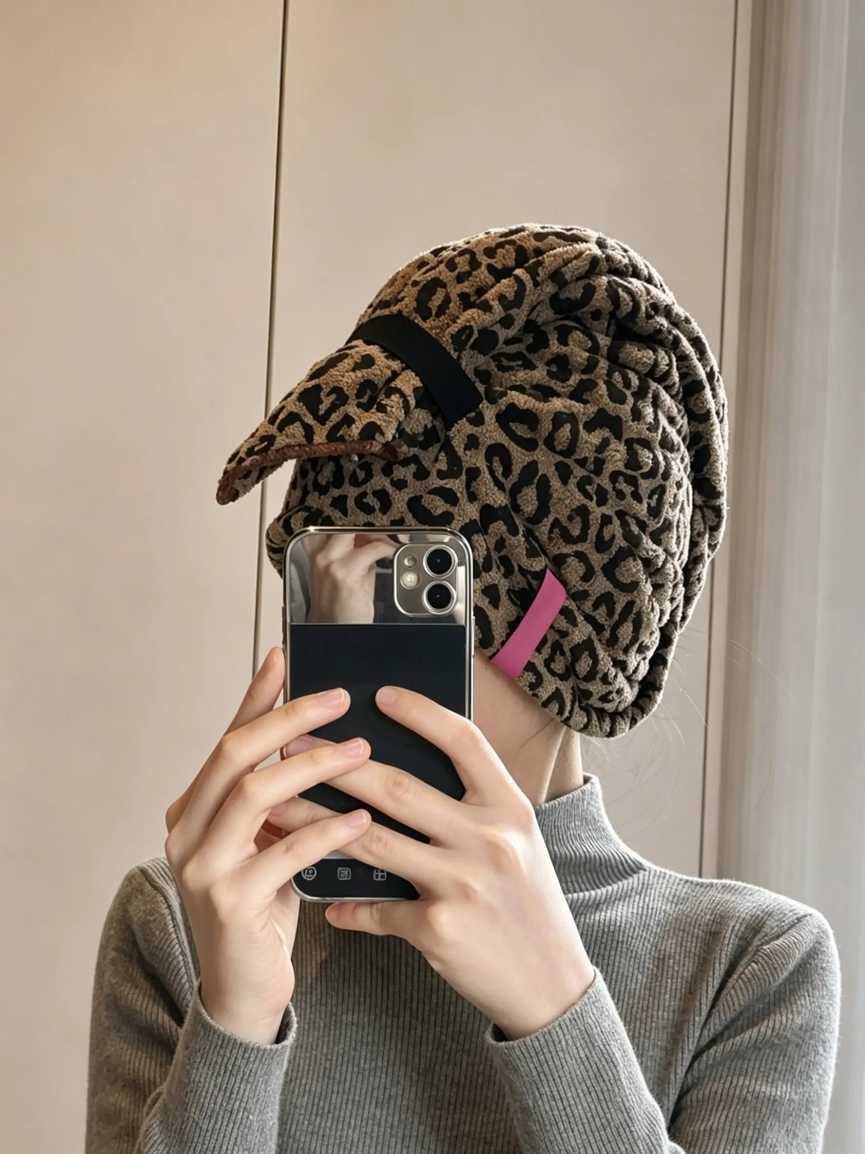 Leopard Print Quick Dry Hair Towel, Halve Drying Time, Super Absorbent Coral Fleece Hair Tie, Say Goodbye to Frizz, Hair Care Essentials, Quick Dry Towels