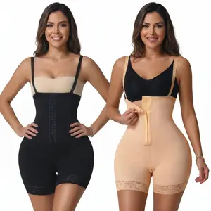 Women's Colombian Highwaist Girdle Bodysuit (S-6XL) - 360° Compression Full Body Shapewear, Abdominal Binder, Tummy Control, Lifted Silhouette, Easy-Release Zipper for Post-Surgery Fit chort faja
