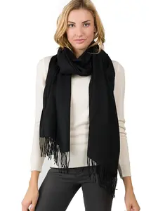 JENNIE LIU Women's 80" X 28" Tissue Wight Wool Cashmere Wrap