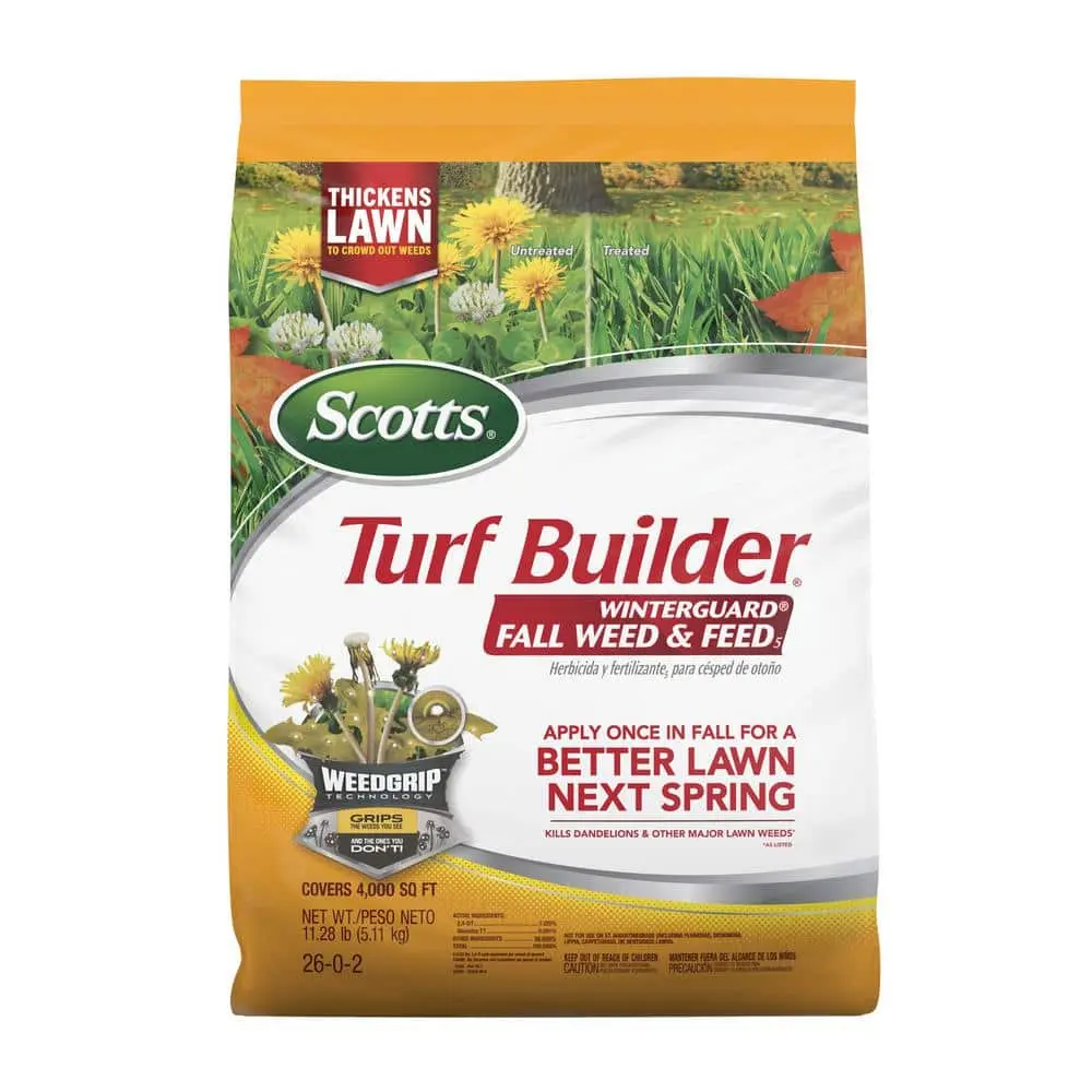 Turf Builder 11.28 lbs. 4,000 sq. ft. WinterGuard Weed Killer Plus Fall Dry Fertilizer