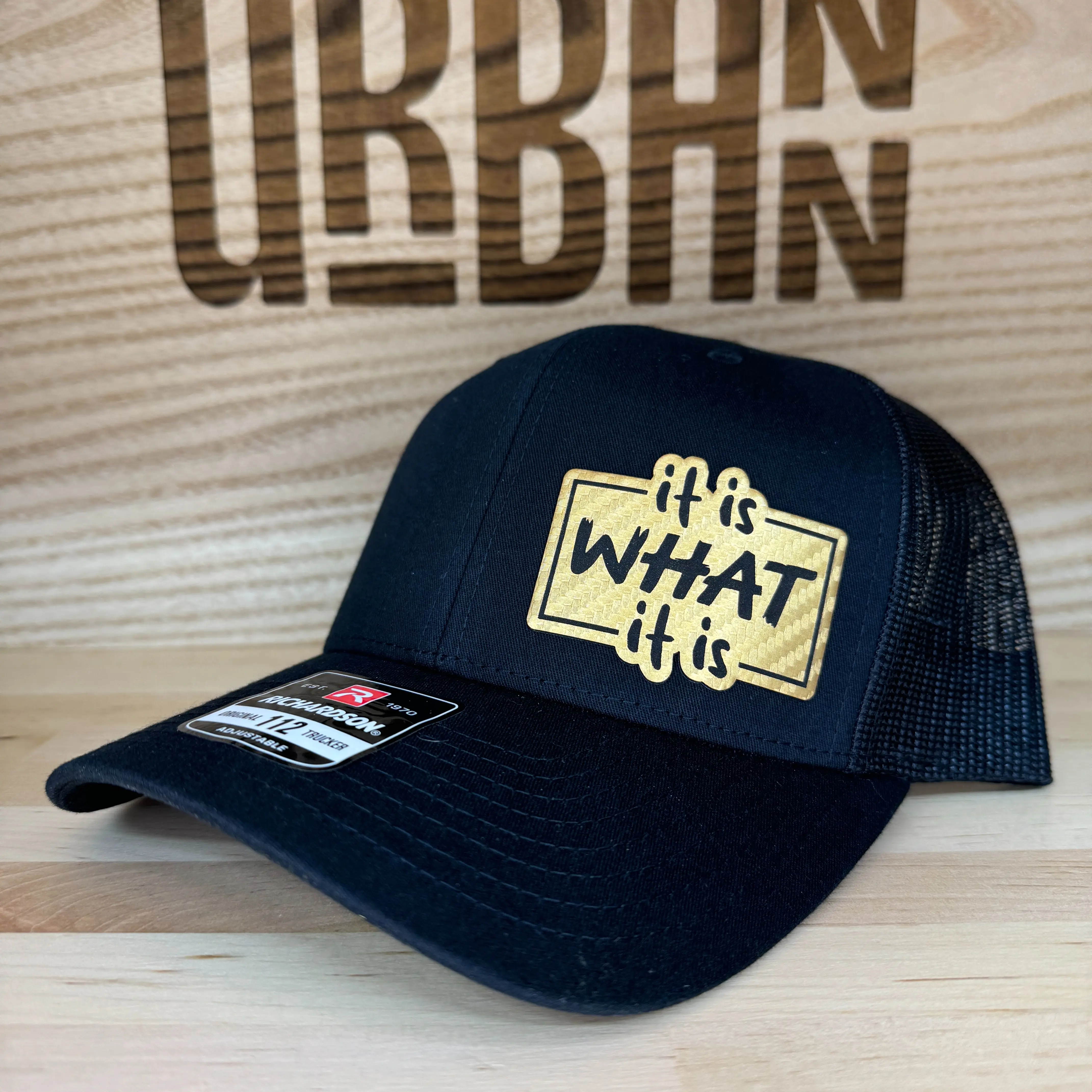 Black/Black with Carbon Fiber Gold Patch