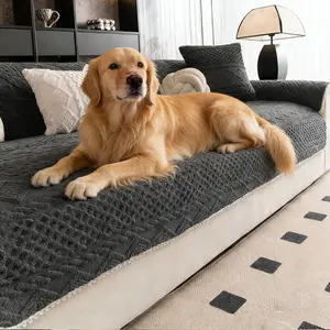 Soft Fabric Cat & Dog Friendly Sofa Cover Universal Fit for 1/2/3/4 Seat Sofas Non-Slip Slipcover Comfortable Towel Pet Friendly Machine Washable Furniture Protector couch covers fou sofa