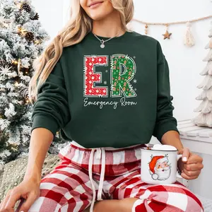 Christmas ICU Nurse Call Light Telemetry Healthcare ER Sweatshirt, Xmas Emergency Department Shirt, Christmas Clinic, Nurse Life Matching Outfit