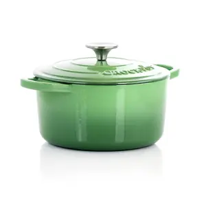 Crock-Pot 3 Quart Enameled Cast Iron Dutch Oven with Lid Crock-Pot 3 Quart Enameled Cast Iron Dutch Oven with Lid