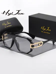HYJEX 1 Piece Unisex Meticulous Craftsmanship Full Frame Plano Glasses Casual Looking Design Square Frame Plano Glasses Fashion Eyewear