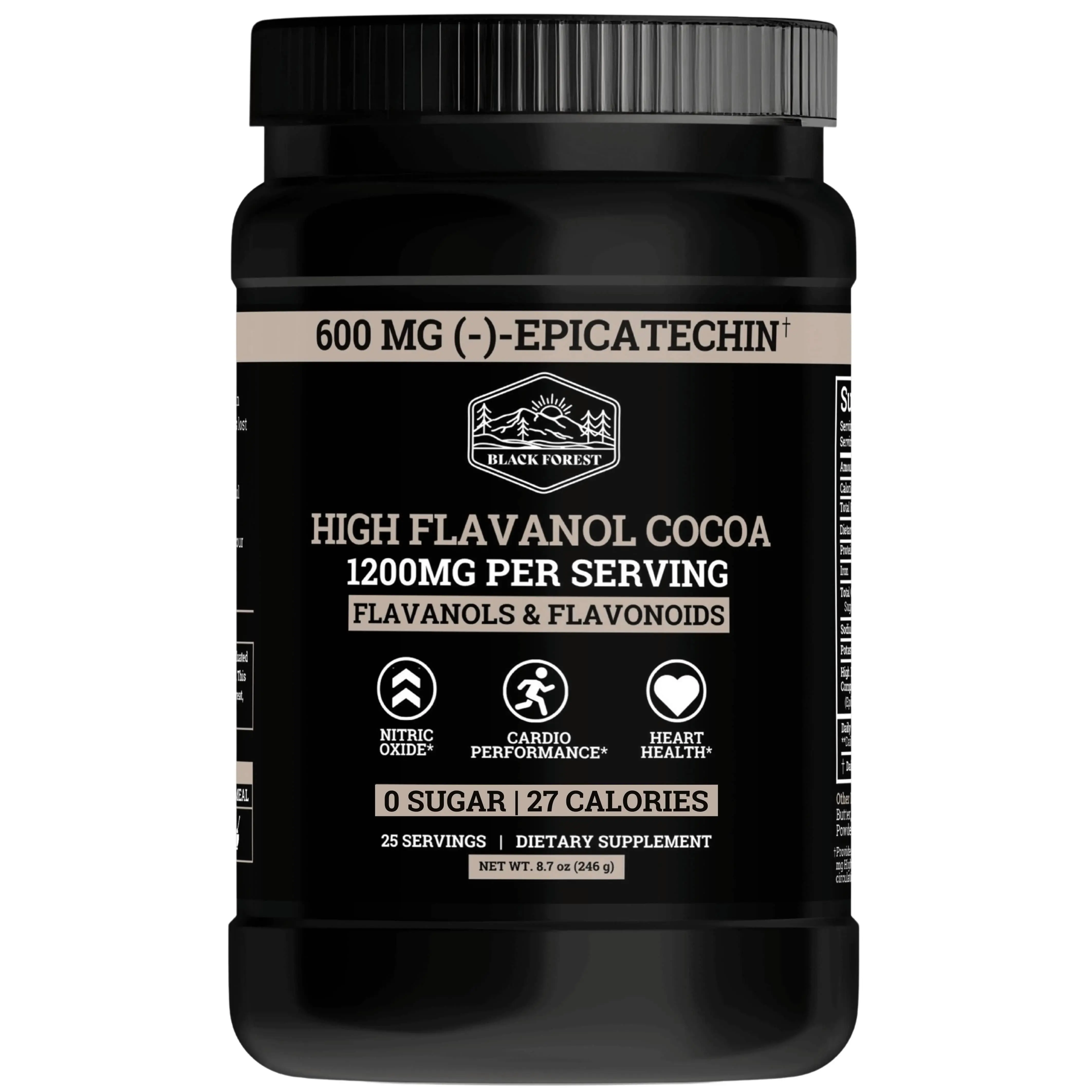 Black forest supplement High Flavanol Cocoa Chocolate Healthy High Protein