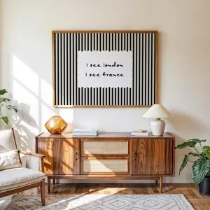 I See London I See France Funny Quote Print, Black White Stripe Wall Art Poster, Cheeky Minimalist Bathroom & Hallway Decor