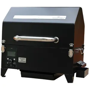 Freedom Portable Pellet Grill & Smoker - 8.5 lb Hopper, Stainless Steel, Dual Meat Probes, Timer Mode, 256 sq in Cooking Space