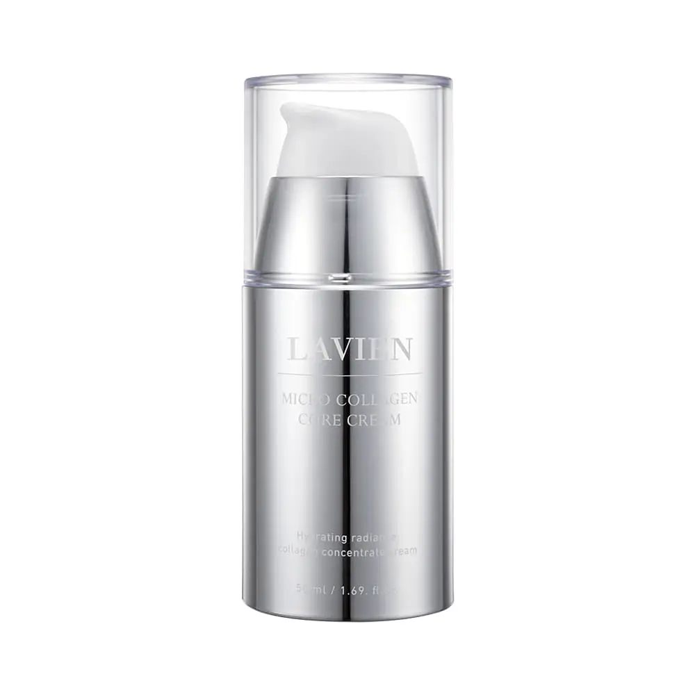 Lavien Beauty Micro Collagen Core Cream - Daily Anti-Aging Tightening Face Moisturizer with 60.3% Collagen, Peptides, Elastin, Shea; Smooth, Hydrate, Boost Radiance, 50g