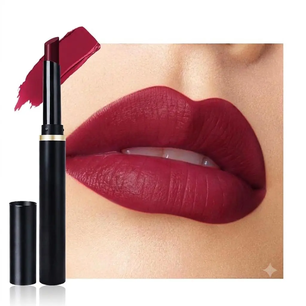 Velvet Lipstick for Women, High Pigmented Matte Lipstick Long Lasting Waterproof, Velvet Silky Lip Stick Stain Makeup 24 Hour Original Gloss Lipgloss