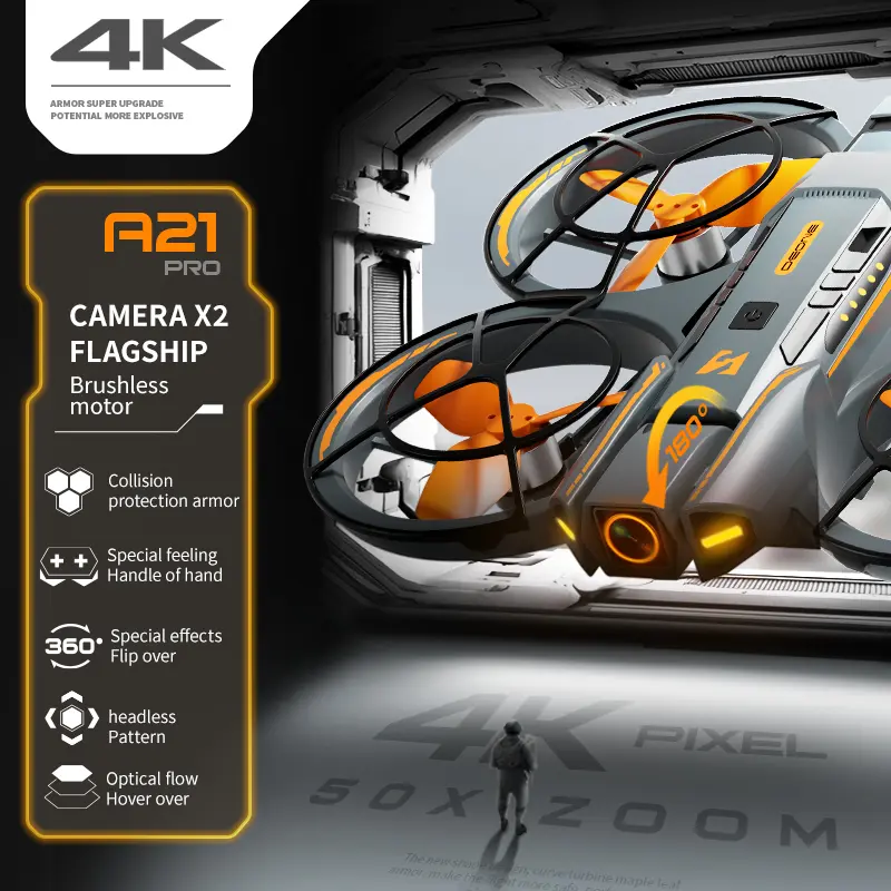 A21 PRO Camera X2 Flagship Brushless Motor with Collision Protection Armor and Special Effects Flip Over