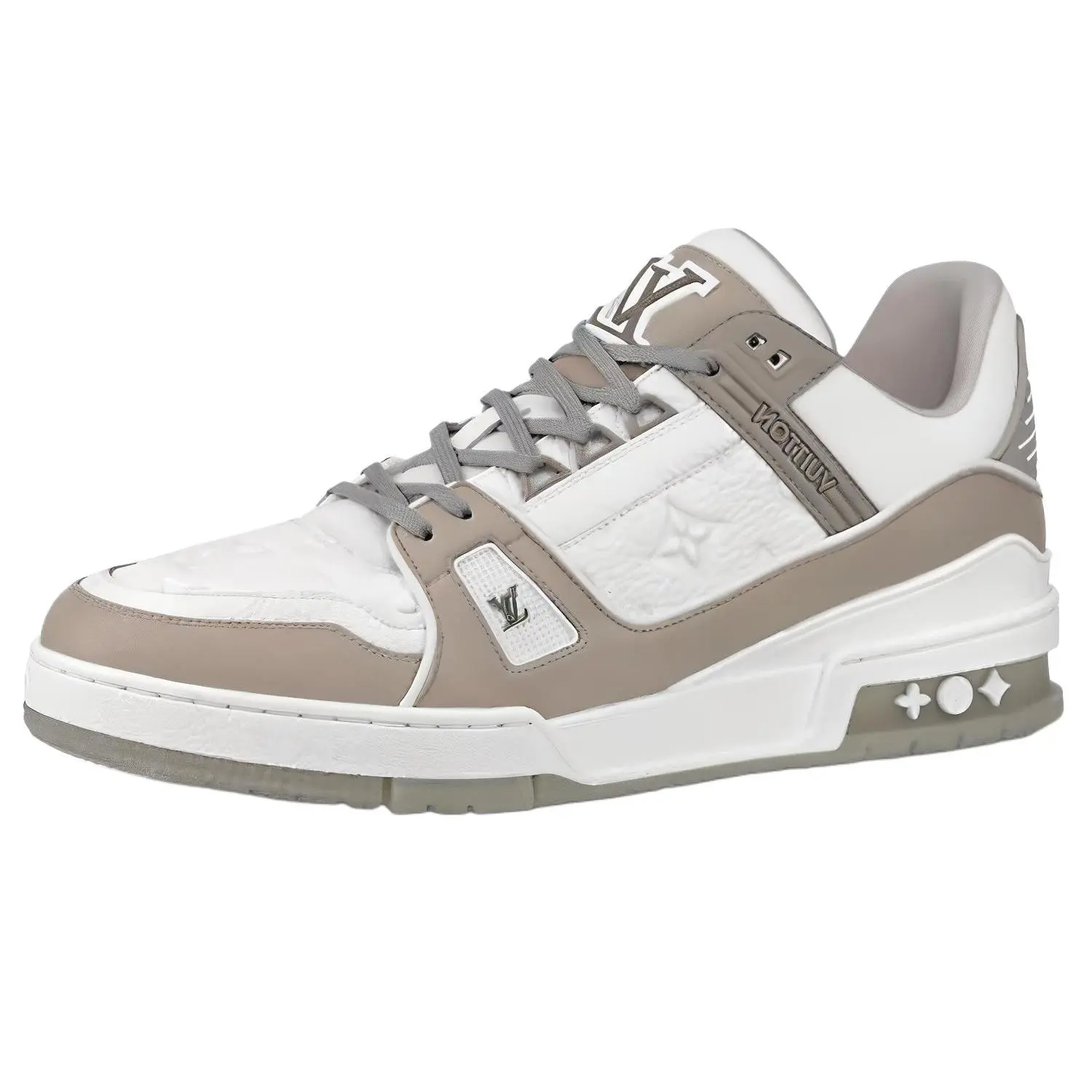 Louis Vuitton Trainer Classic Print Men's Gray & White Sports Shoes - Casual Athletic Training Footwear (Maison Mihara-Inspired Flat Slip-Ons)