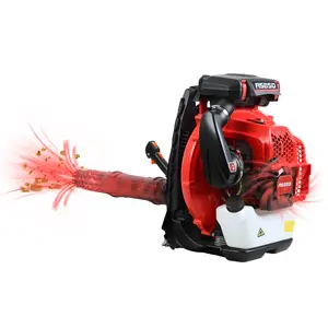 80CC Gas Backpack Leaf Blower, Ergonomic 2-Stroke 900CFM Engine for Patio Cleaning, Lawn Care, Lightweight Gasoline Snow Removal Tool