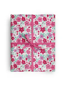 {Vivie and Ash} Lily Floral Red and Pink Wrapping Paper Roll