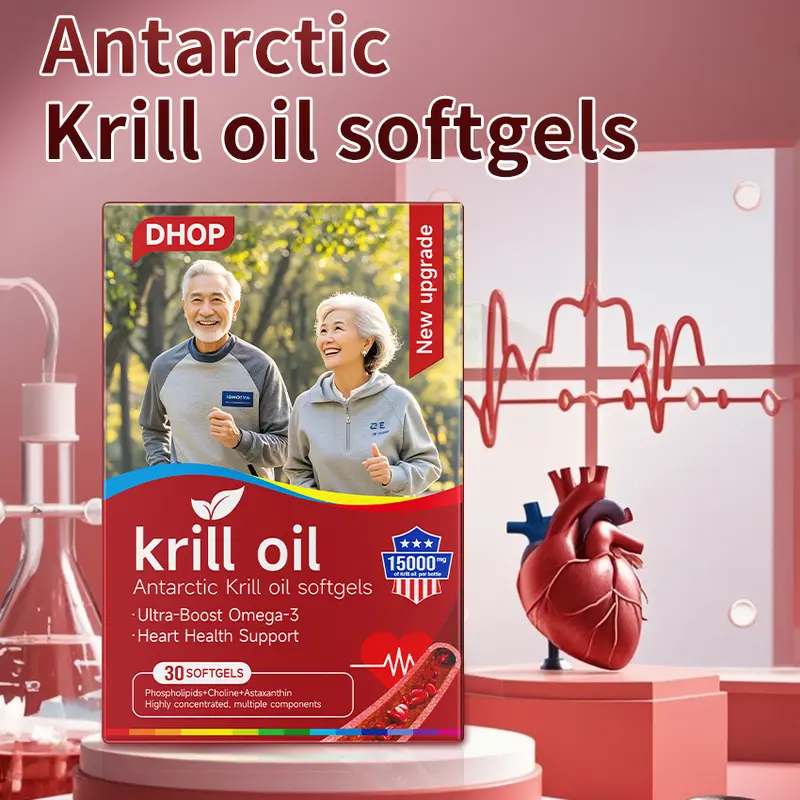 Antarctic Krill Oil Softgel Capsules Middle-aged and Elderly Nourishment Astaxanthin Health Care