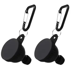 Protein Powder Funnel Set - Portable Protein Powder Container with Carabiner and Leak-Proof Reinforced Lid - Funnel for Protein Powder and Pre-Workout Supplements in Bottles and Shaker Cups - 2-Piece Set