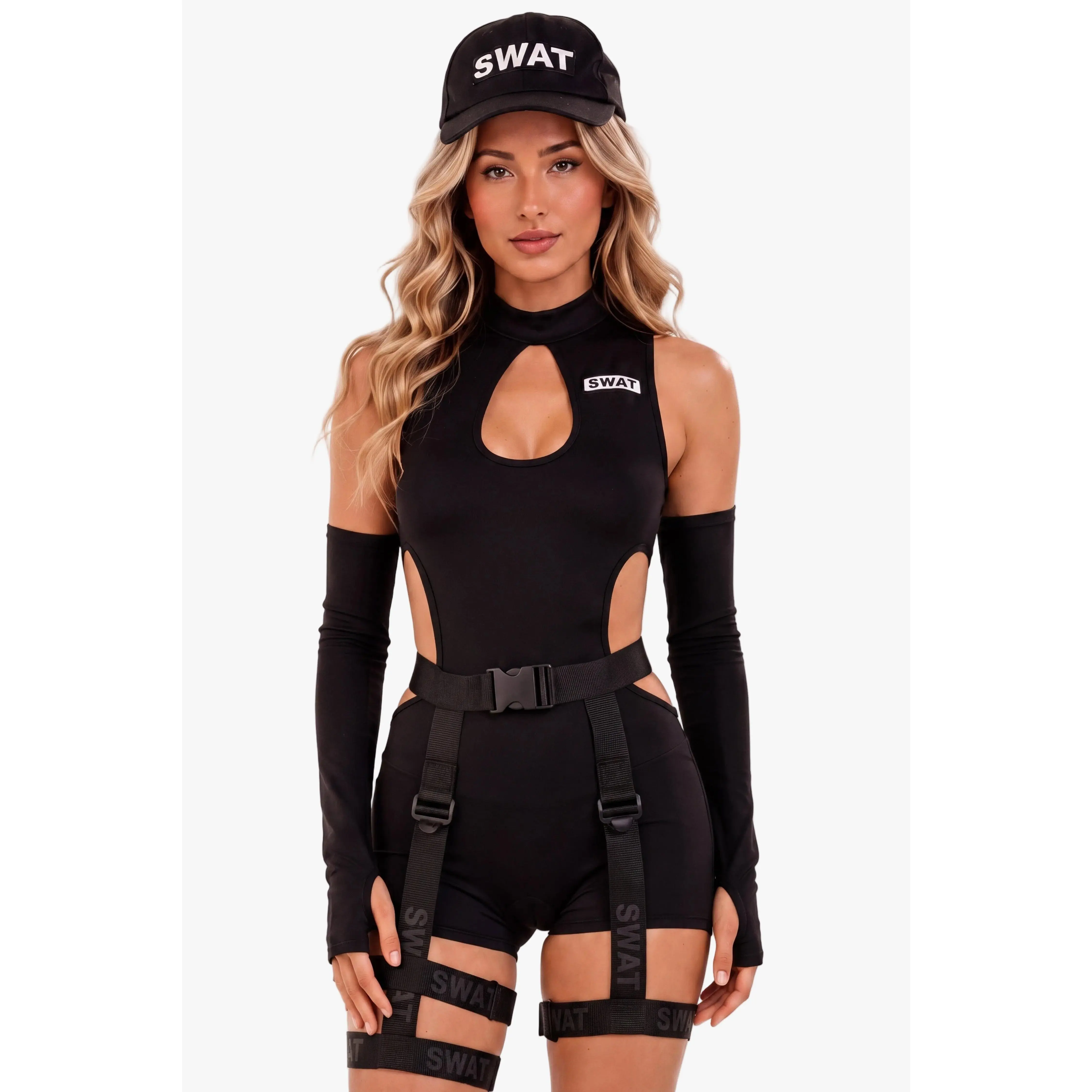 Agent Noir SWAT Officer 5 Piece Team Costume Set