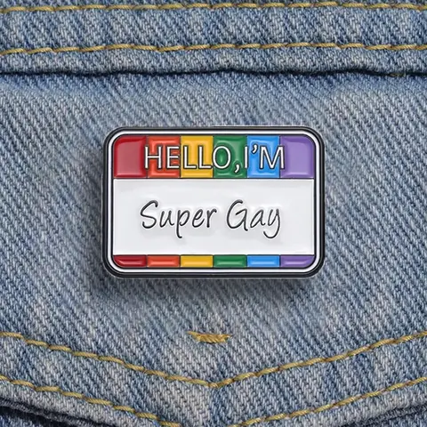 LGBT Pride Rainbow Striped & Letter Pattern Alloy Brooch Pin, Fashion Lapel Brooch for Men & Women for Party, Daily Clothing Decor, Exquisite Brooches for Birthday Gift
