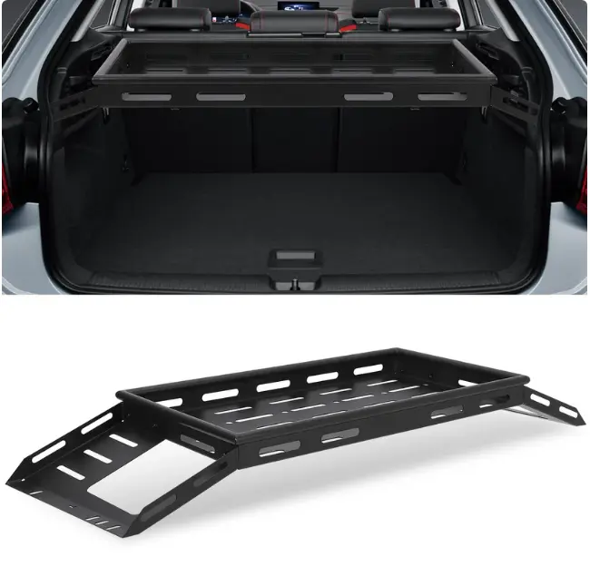 330 LBS Heavy Duty Rear Trunk Cargo Rack Basket Compatible with 2007-2024 Wrangler JK JKU Interior Storage Luggage Carrier Rack Shelf for JL JLU Unlimited 4 Door Hardtops Steel Rust-Resistant Black