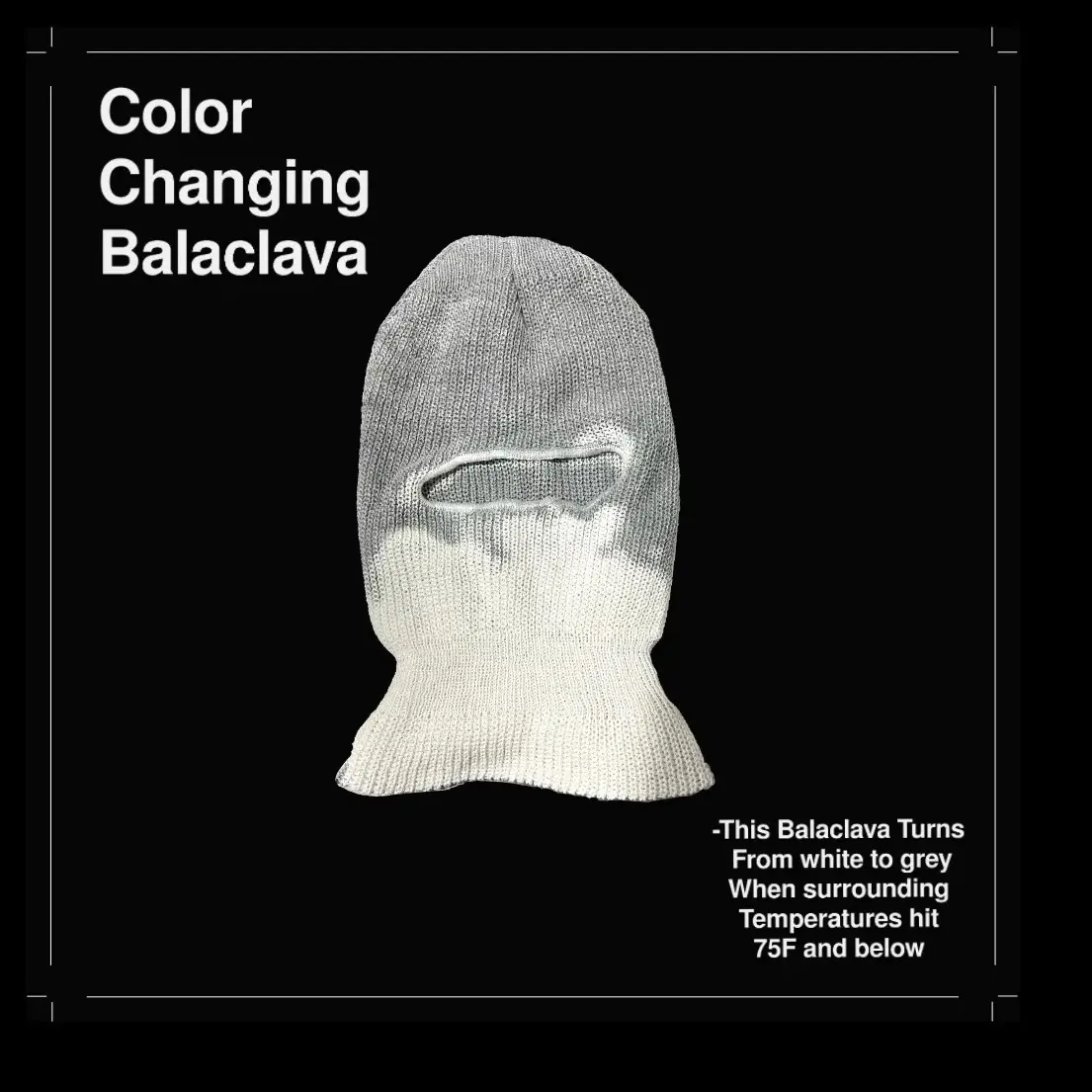 Color changing balaclava