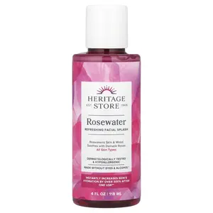 Heritage Store Rosewater Refreshing Facial Splash, 4 fl oz (118 ml)