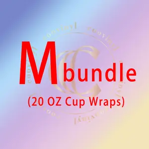 M Box--Cup Wrap Bundle 20 OZ UV DTF for Glass Acrylic Metal Waterproof Vivid Color Strong Stickiness No Dry Time Needed DIY Crafts Kit