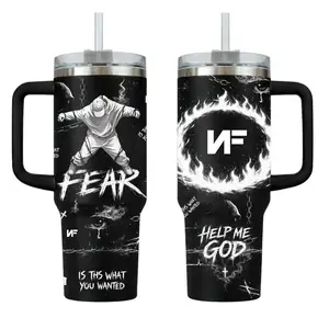 NF FEAR Music Custom Tumbler Cup 20oz40oz Tumbler With Handle Stainless Steel