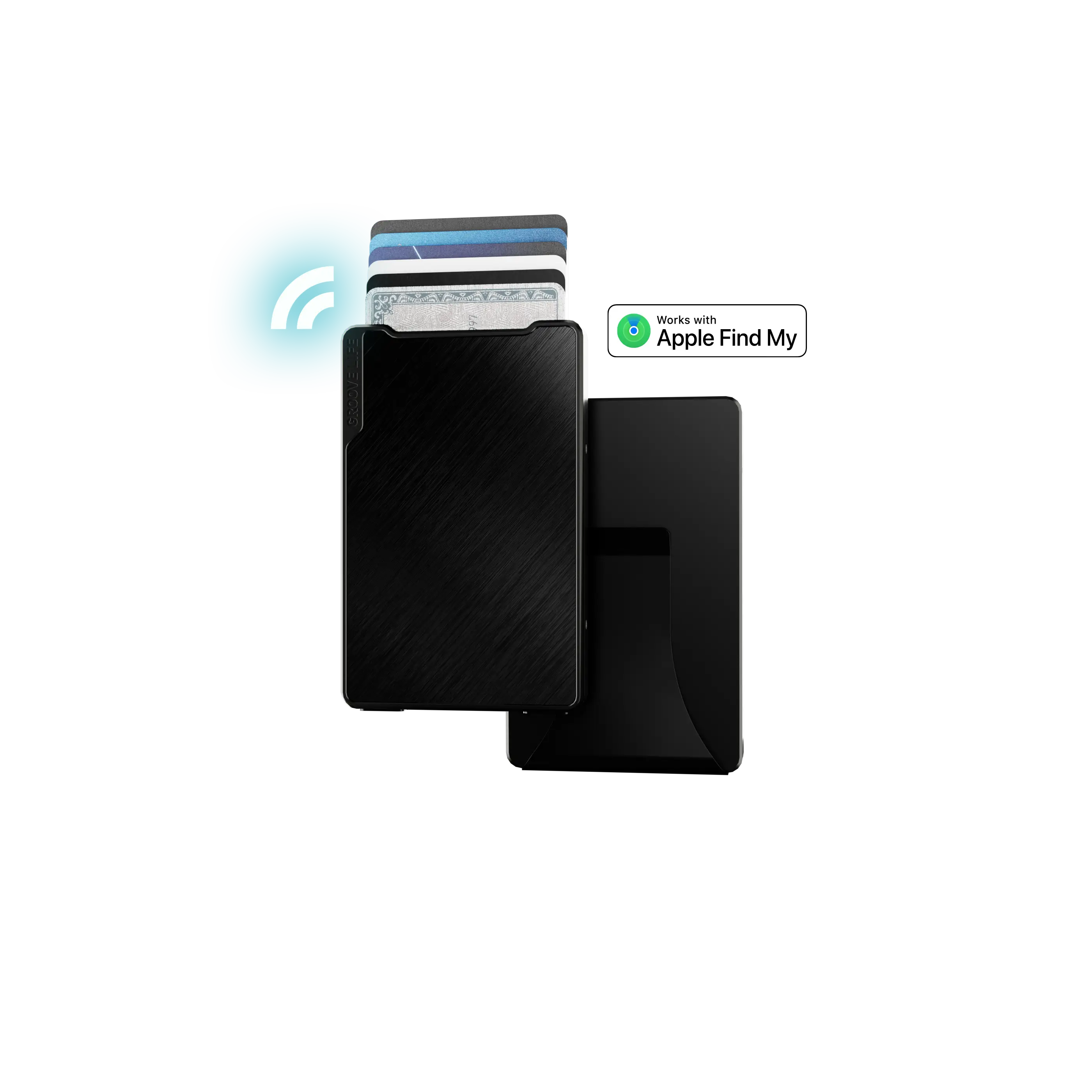 Groove Smart Wallet Trace - Midnight Black