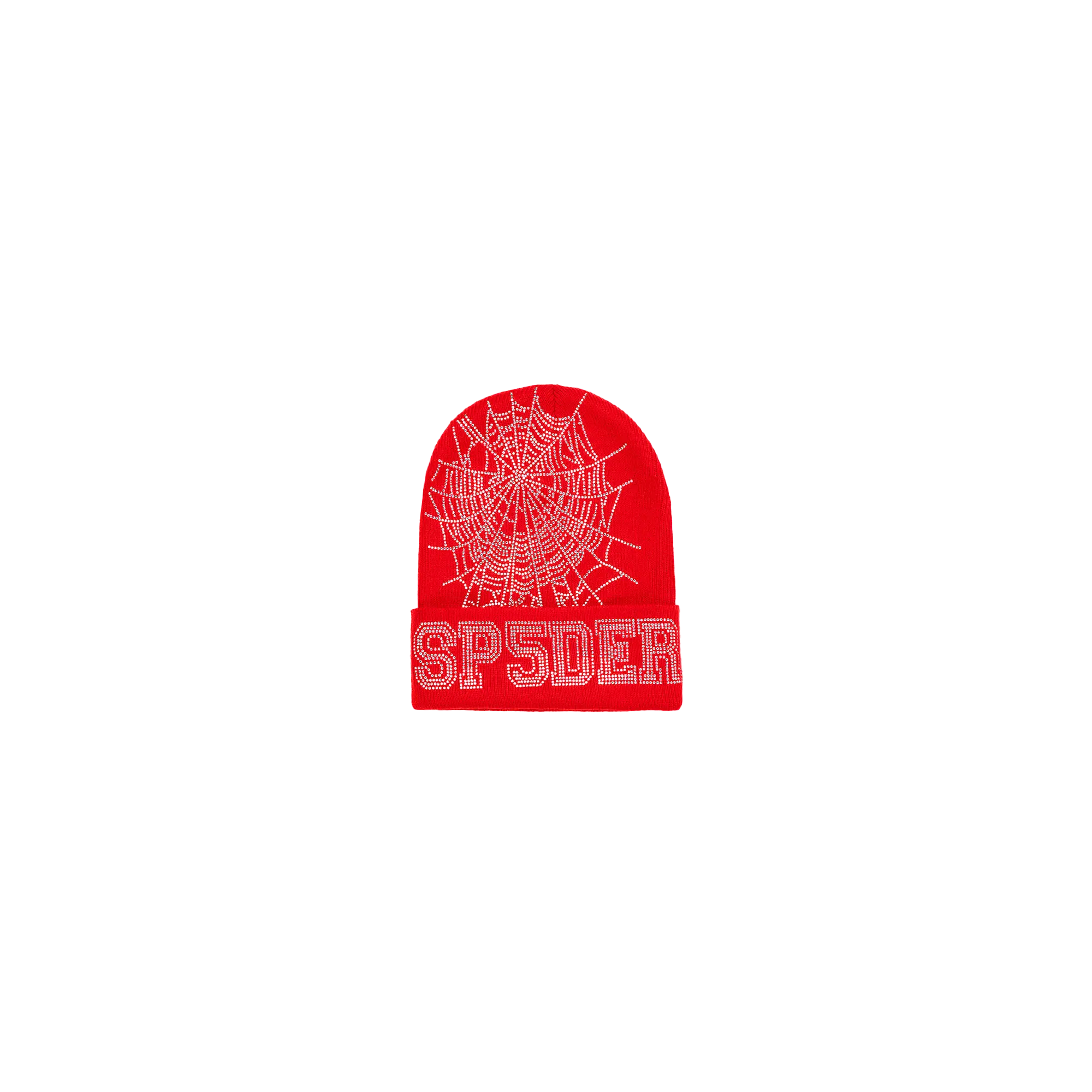Rhinestone Web Beanie "Red" SP5der49