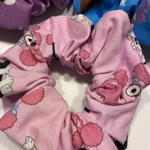 Blue Dog Hair Scrunchie